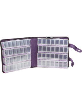 Double-Sided Craft Organizer Case | 8 Locking Compartments for Jewelry, Buttons